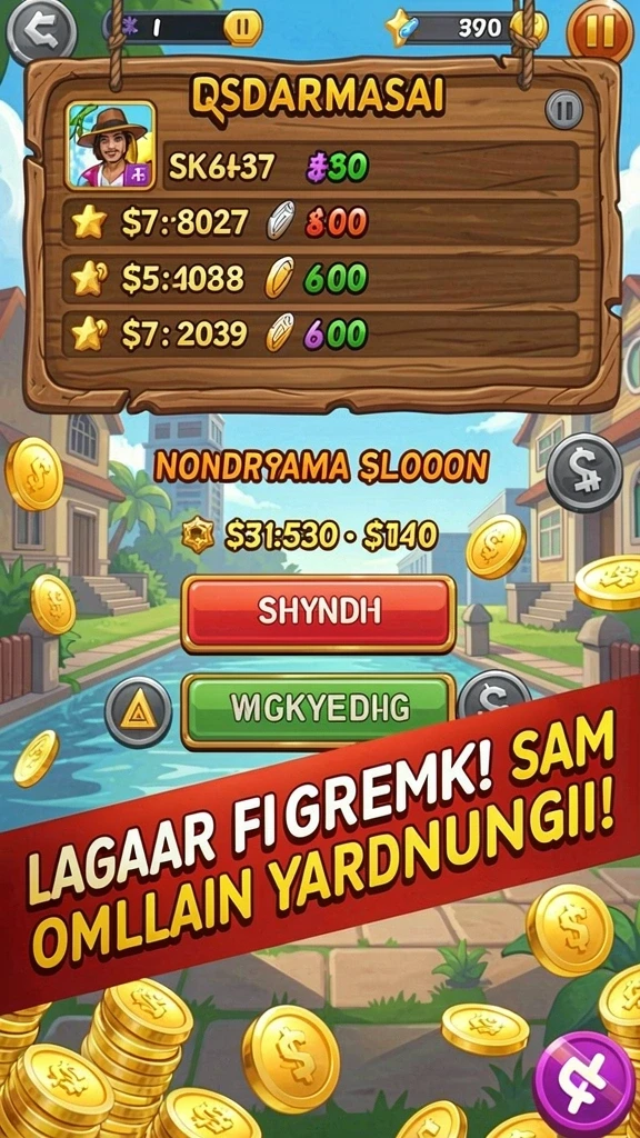 Tangkapan layar menunjukkan menu pilihan level permainan.