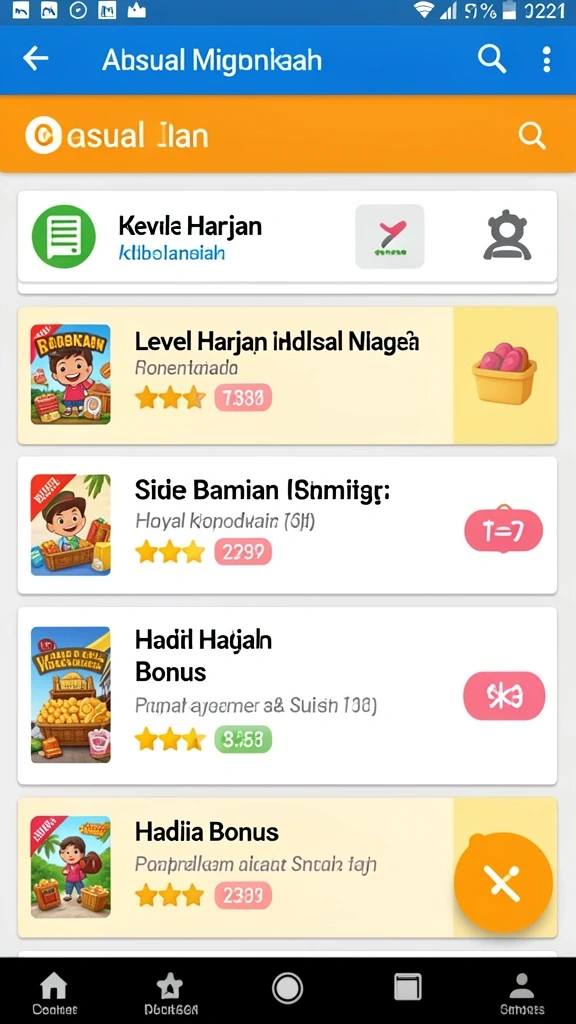 Beragam permainan menarik yang tersedia.