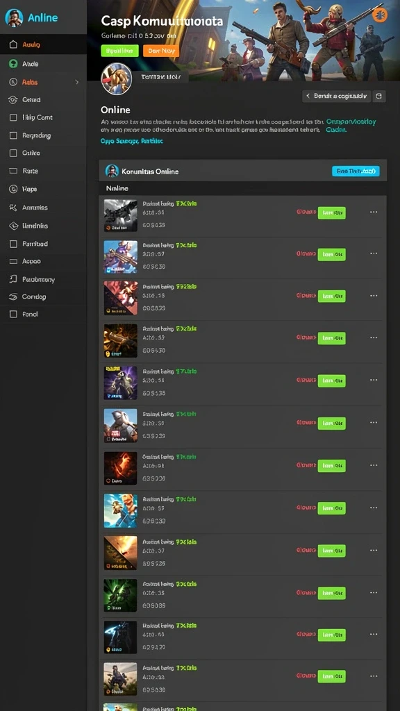 Screenshot menunjukkan berbagai mode permainan yang tersedia.