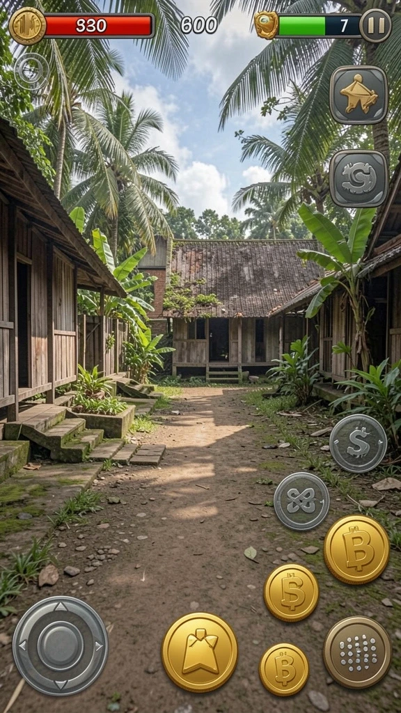 Karakter yang bisa diupgrade dengan berbagai item.