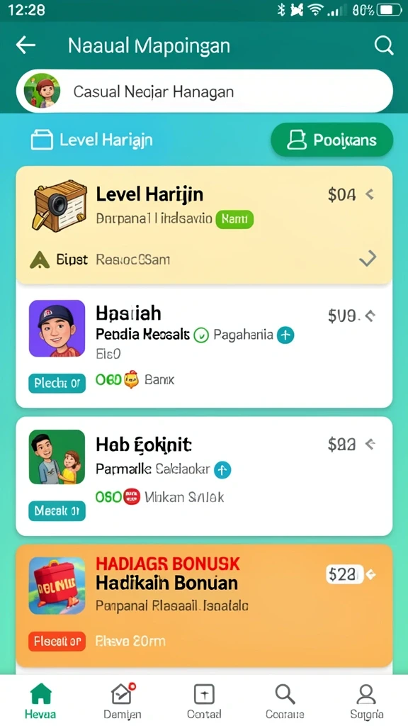 Tampilan utama aplikasi yang menarik dan responsif.