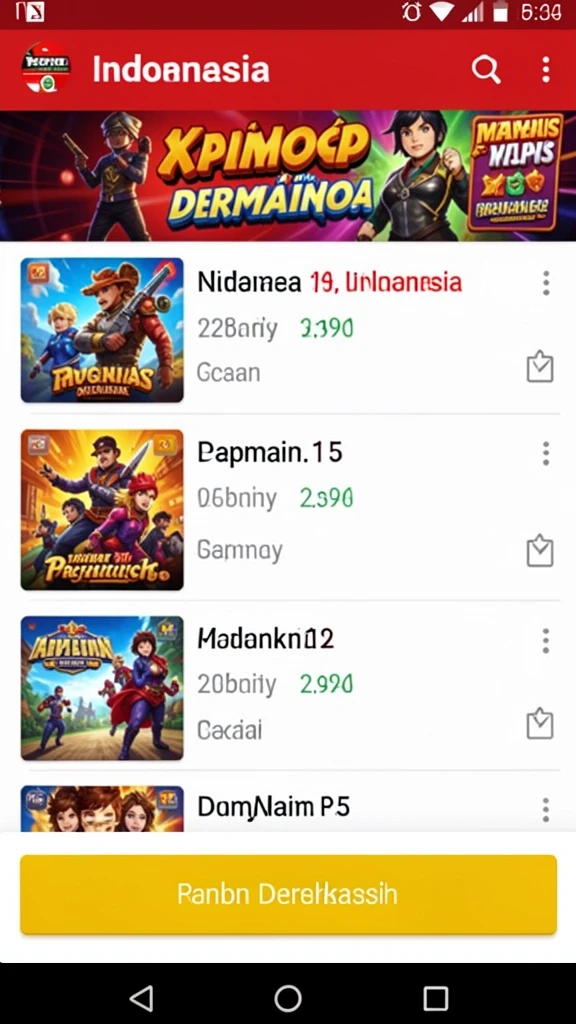 Tampilan menu utama yang intuitif dan menarik.