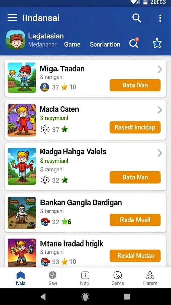 Visual karakter yang dapat dipilih pemain dengan detail tinggi.
