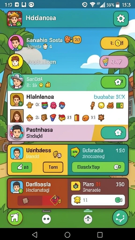 Fitur chat untuk berinteraksi dengan pemain lain.