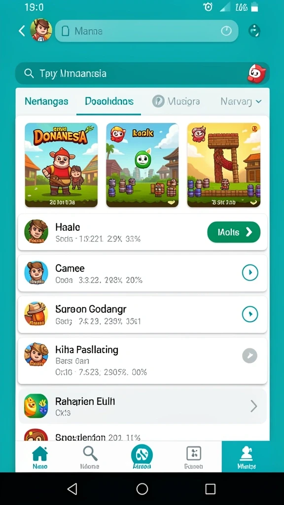 Fitur turnamen yang menambah keseruan bermain.
