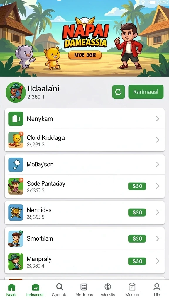 Sistem reward menarik yang memotivasi pemain.