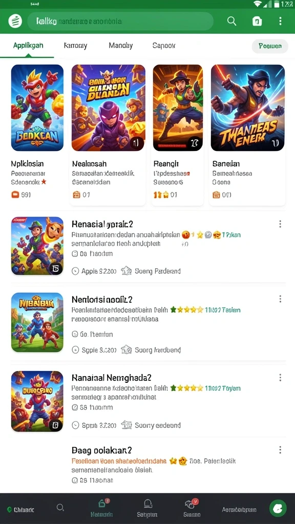 Screenshot MELODY77 menampilkan pilihan lagu yang beragam.