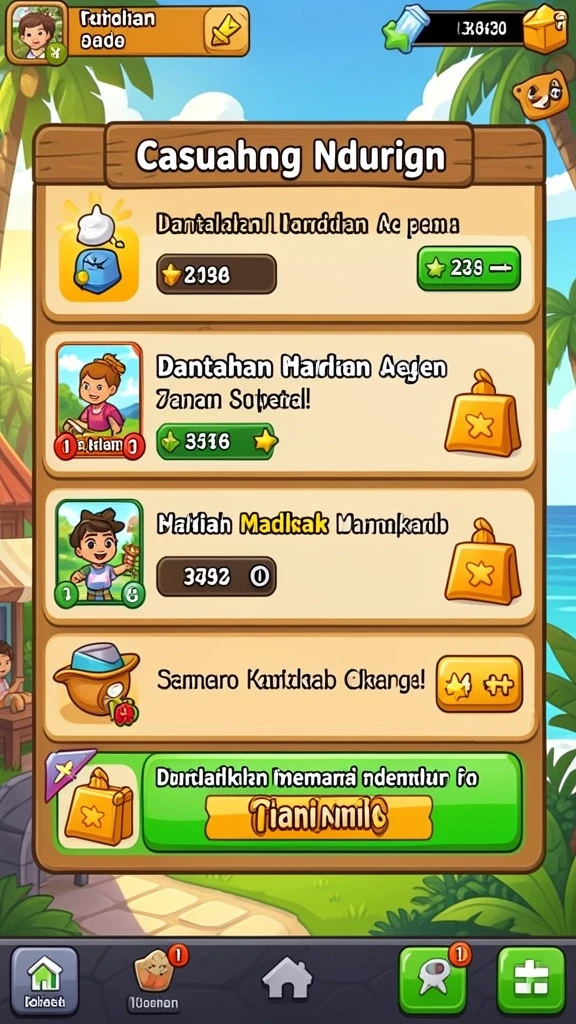 Screenshot menampilkan karakter unik dengan kemampuan spesial.