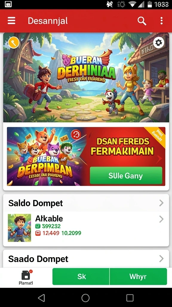 Tampilan karakter yang menawan dan detail.