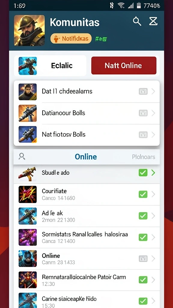 Fitur multiplayer yang memungkinkan interaksi dengan pemain lain.