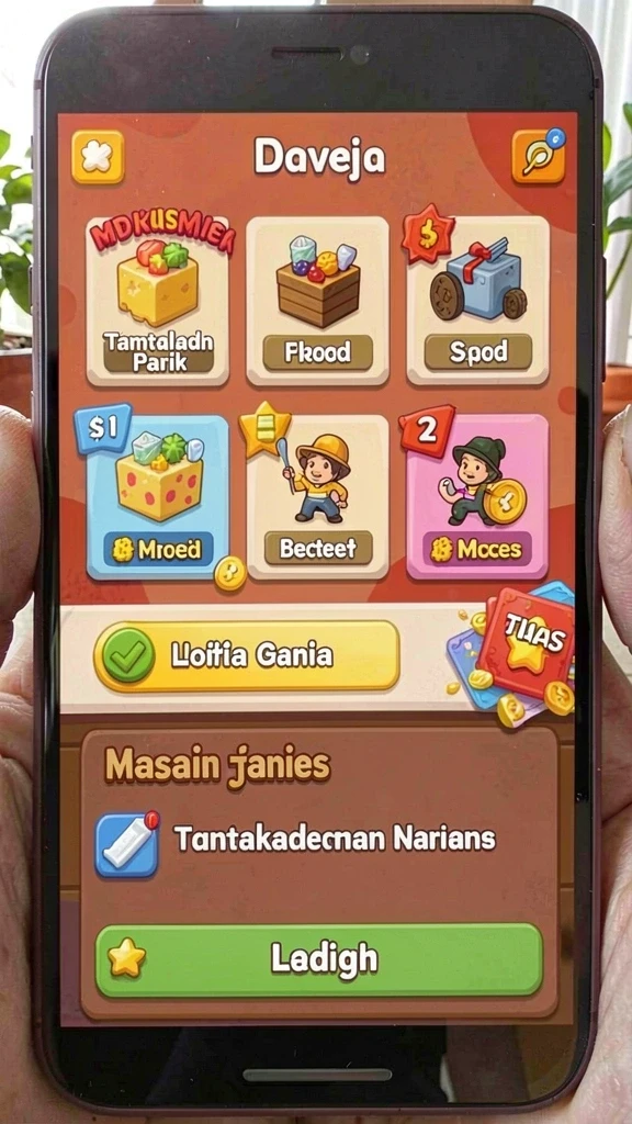Gambar mendemonstrasikan fitur interaktif dalam aplikasi PADI777.