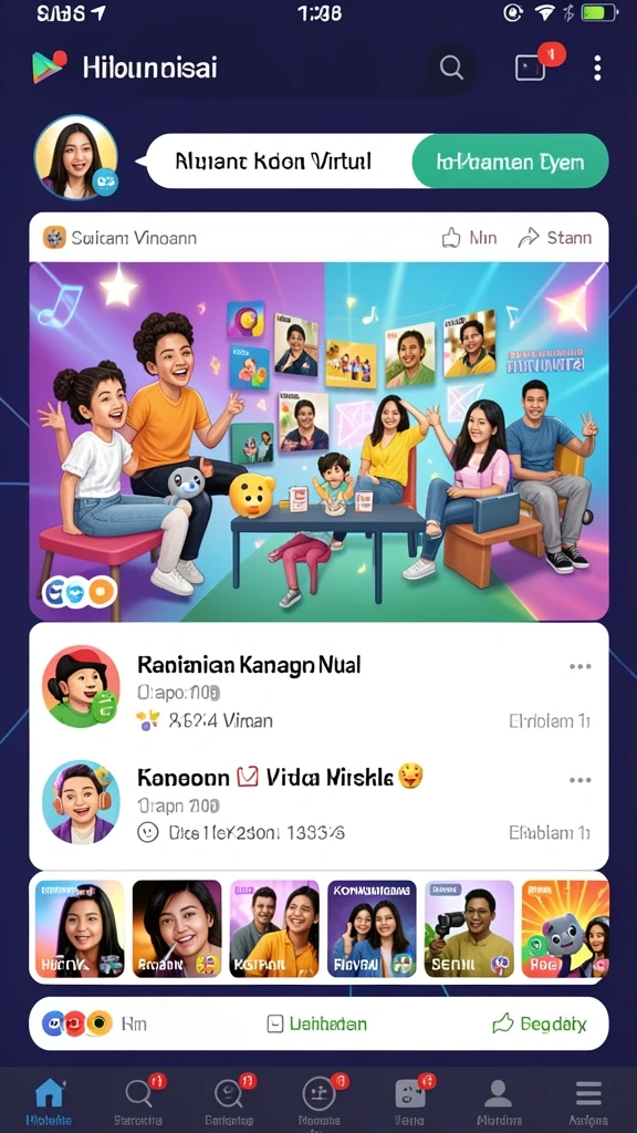 Tampilan kustomisasi karakter yang beragam.