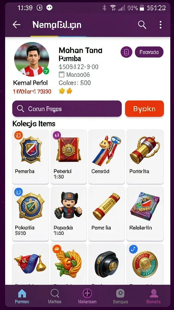 Karakter menarik dengan desain yang unik.