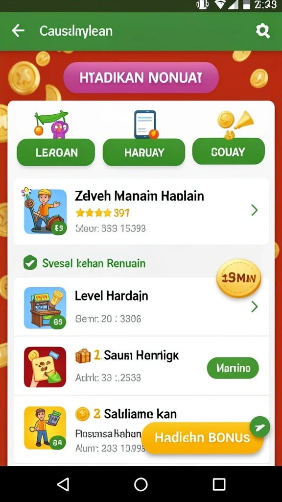 Hadiah menarik yang menunggu setiap putaran.