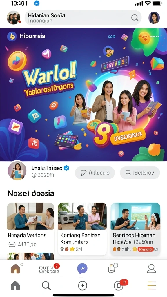 Tampilan awal yang menarik dengan menu yang jelas.
