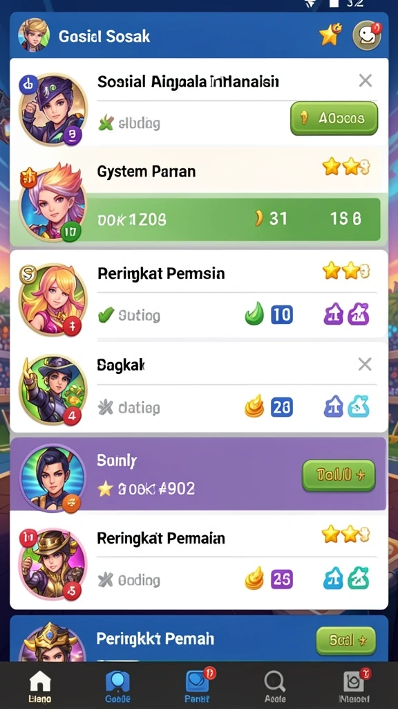 Karakter berbeda yang bisa dipilih oleh pemain.