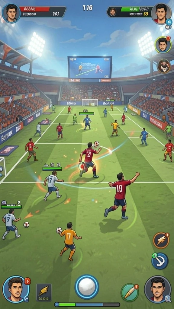 Berinteraksi dengan pemain lain dalam mode multiplayer.